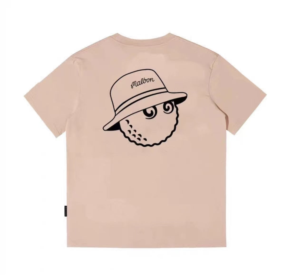 Malbon カーキ ゴルフTシャツ 背面キャラクターグラフィック