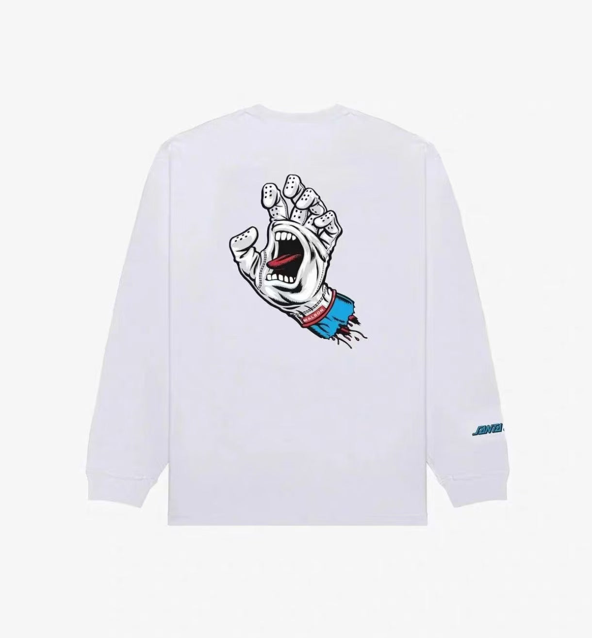 Malbon グラフィック 長袖Tシャツ ホワイト 背面