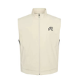 Malbon men's loose outdoor golf vest in beige front view