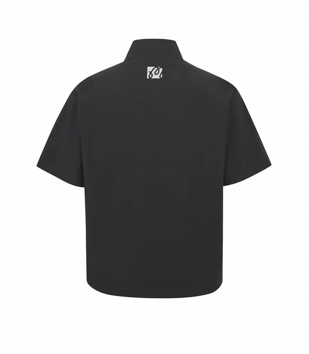 Malbon Studio Seoul Hybrid Anorak Black hybrid golf anorak back view
