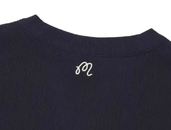 Black Malbon long sleeve sweatshirt back logo detail