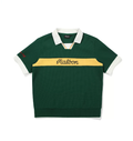 Green Malbon men's high stretch breathable golf polo front view
