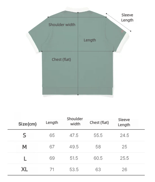 Size chart for green Malbon men's high stretch golf polo