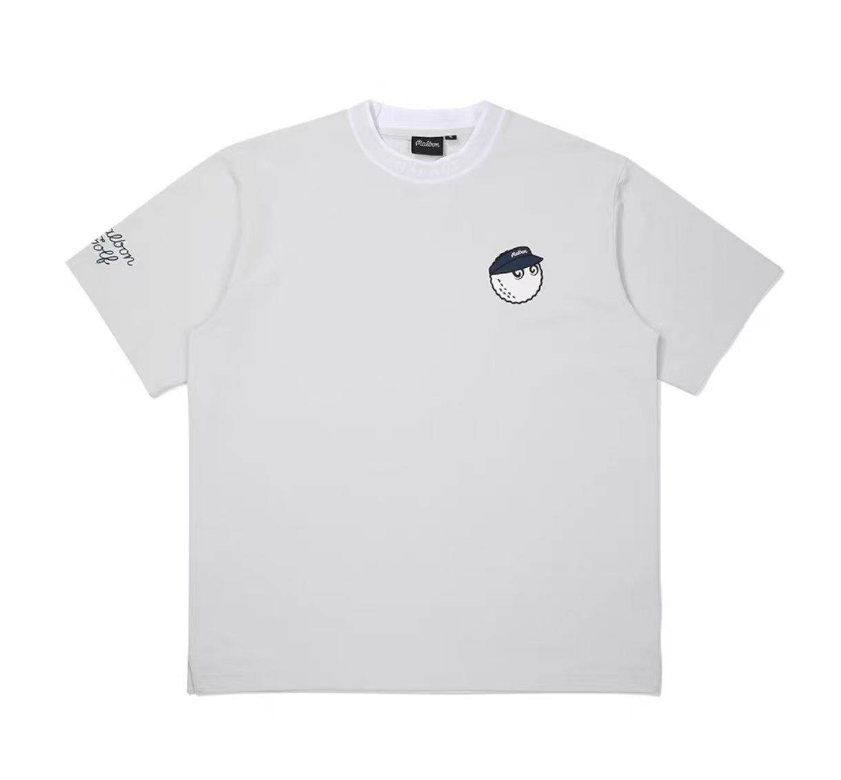 Grey Malbon men's breathable comfortable golf T-shirt front view