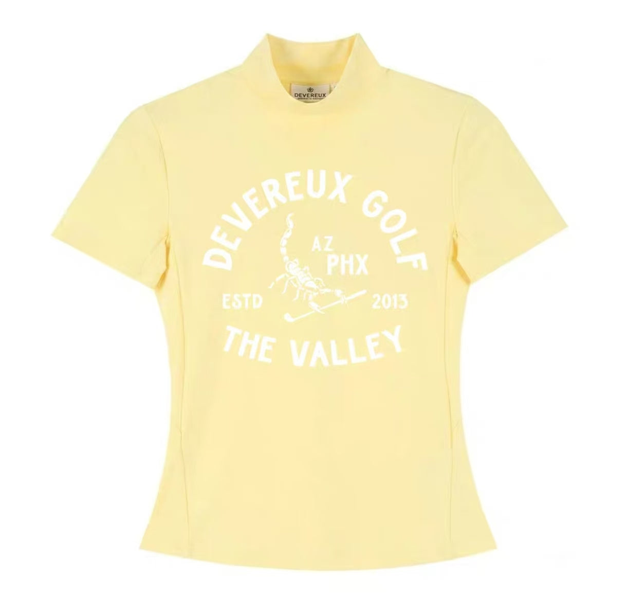 Devereux Golf レディース 軽量 速乾 モックネック ゴルフシャツ（イエロー）の商品画像