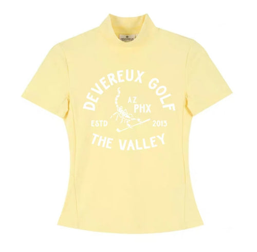Devereux Golf レディース 軽量 速乾 モックネック ゴルフシャツ（イエロー）の商品画像