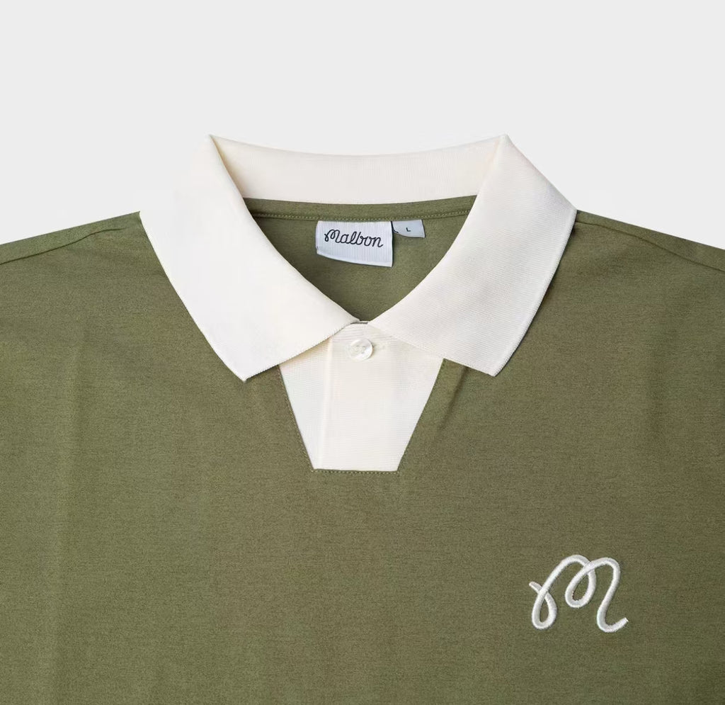 Malbon Golf Men’s Breathable Pique Casual Polo Shirt