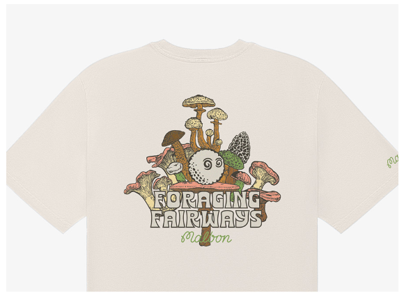 Malbon beige T-shirt back graphic detail
