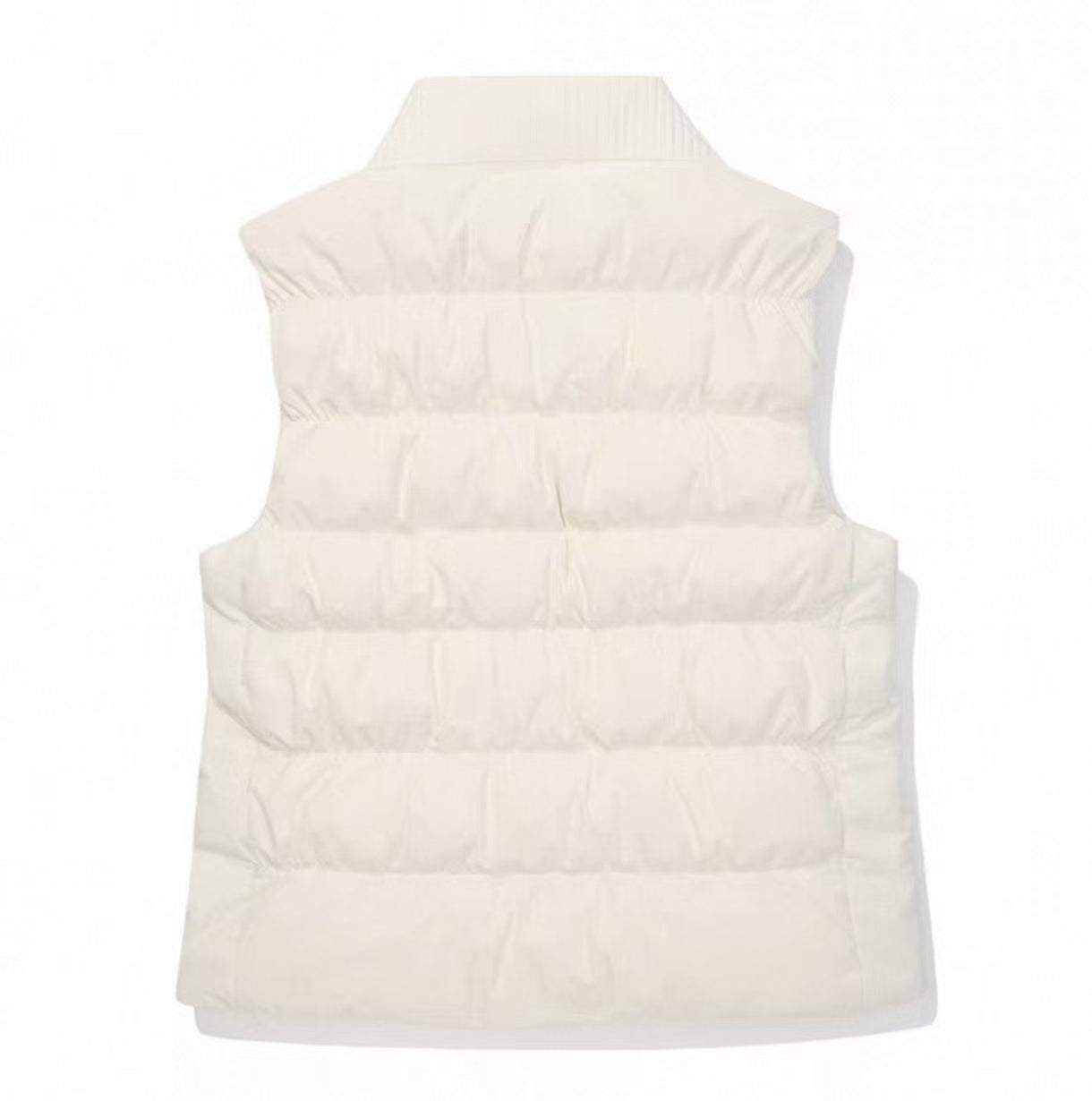 Malbon Golf Women’s Knit 襟 Insulated Down Vest ホワイト 背面画像