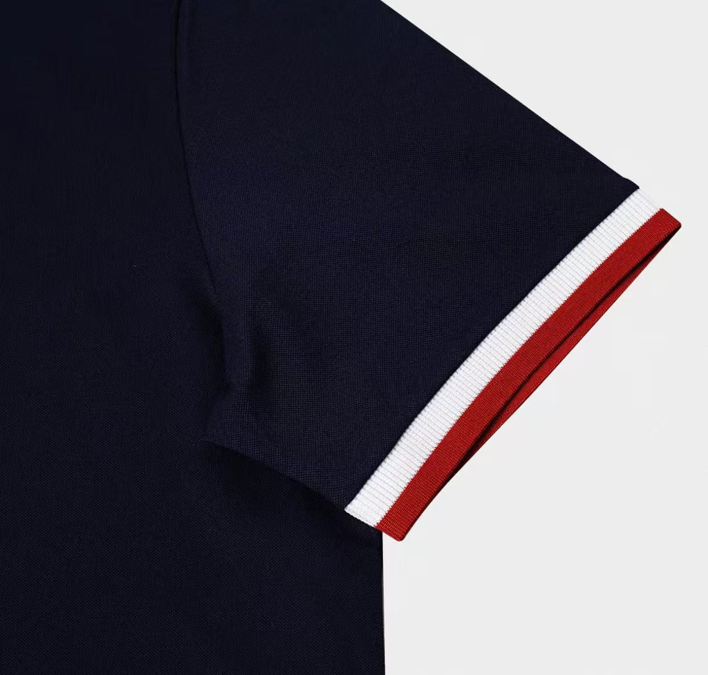 Malbon Golf Men’s Colorblock Athletic Polo Shirt