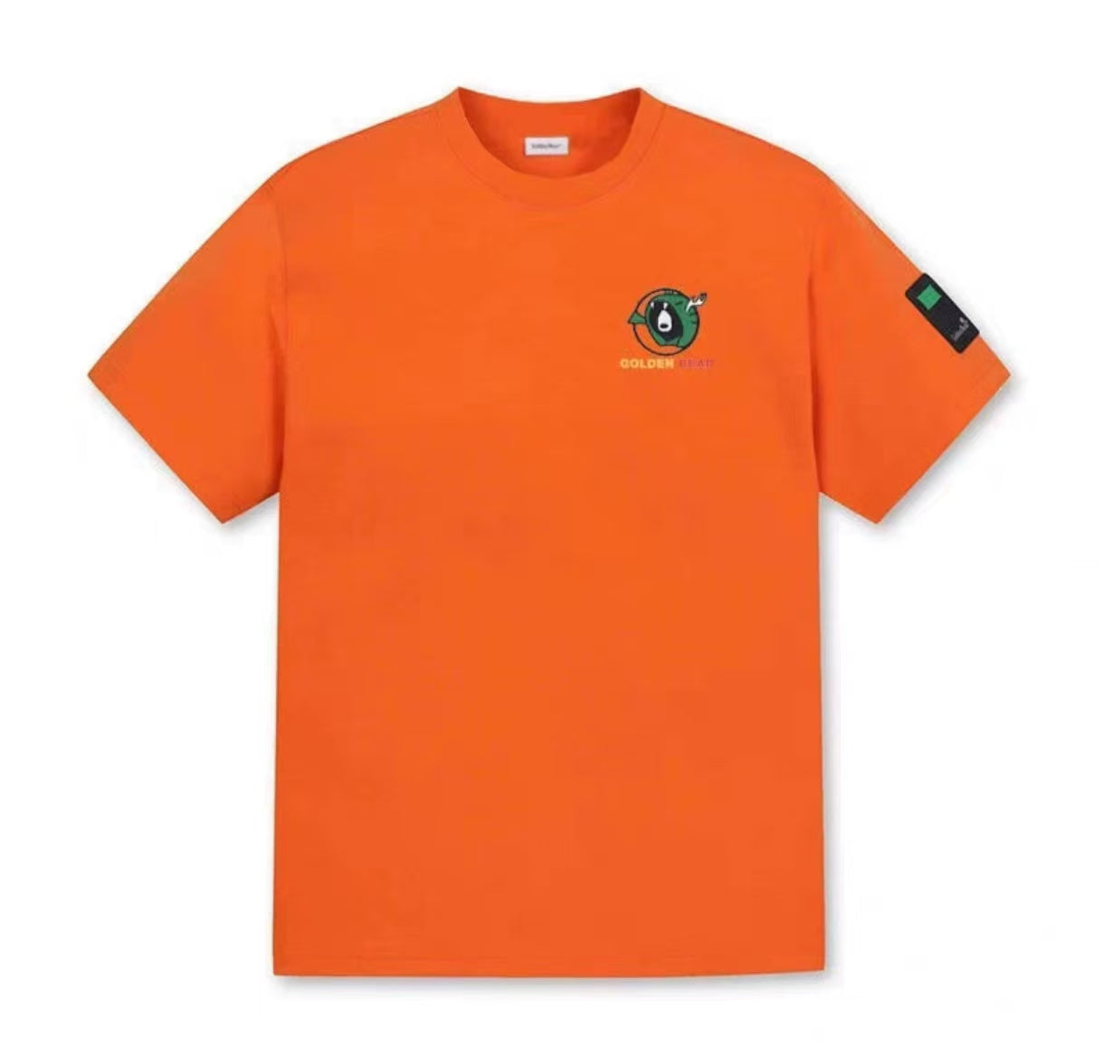 Golden Bear 100%コットン グラフィック ゴルフTシャツ オレンジ 商品正面