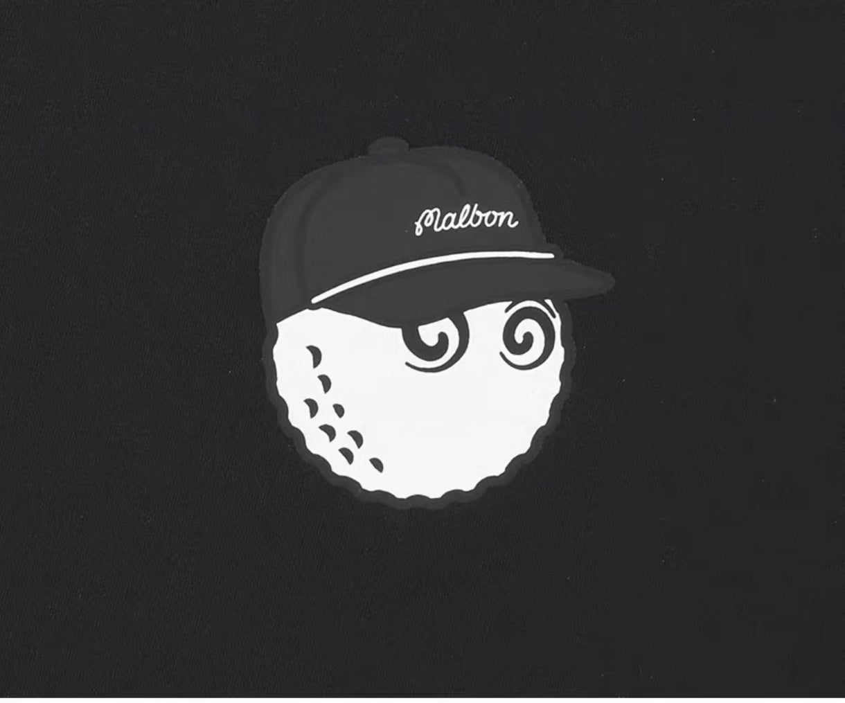 Malbon Golf メンズ 軽量 クーリング 速乾 ポロシャツ（ブラック） トリムとステッチのディテール