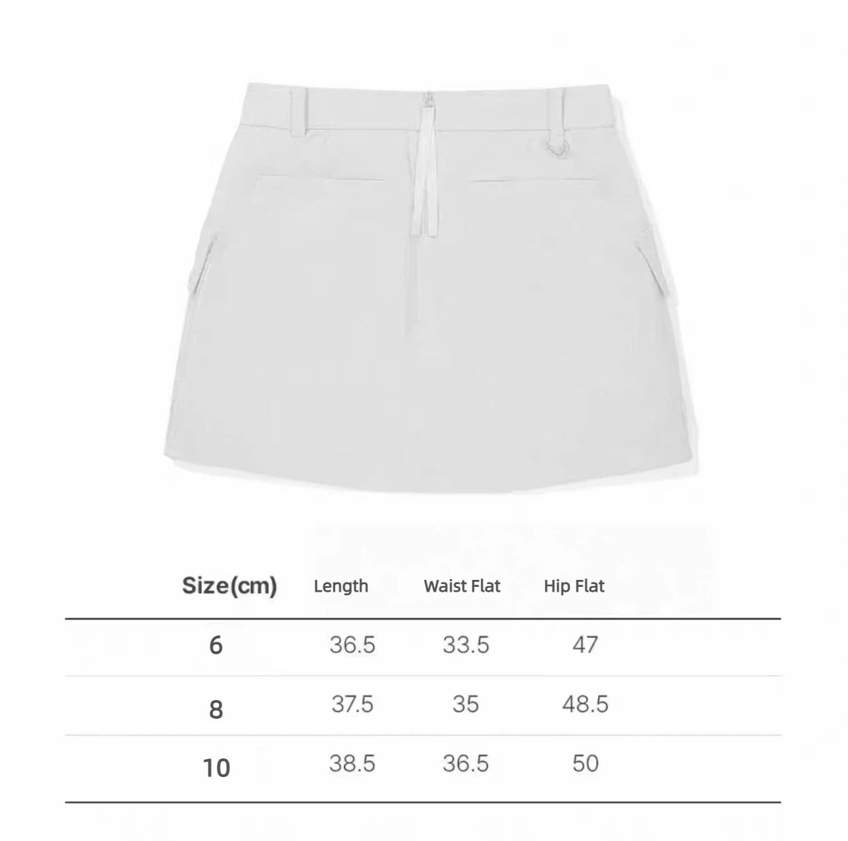 Malbon women's solid pleated golf skort with pockets size chart for Khaki