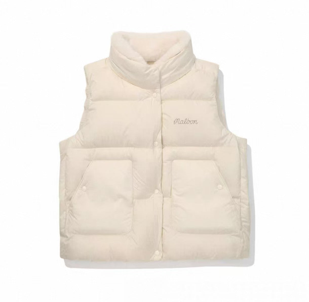 Malbon Golf Women’s Lightweight Thermal Down Vest ホワイト 正面画像