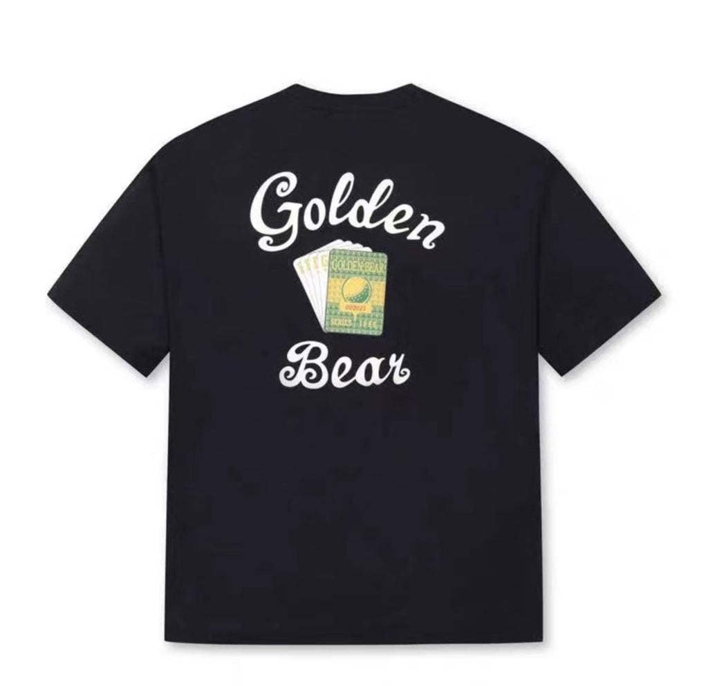 Golden Bear ユニセックス プレミアム グラフィック ゴルフTシャツ ブラック 商品背面