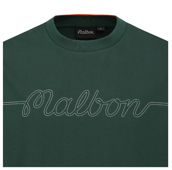 Malbon メンズ グリーン ゴルフグラフィックTシャツ グラフィックのディテール