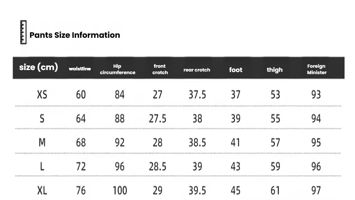 Women’s Summer Quick-Dry Breathable Golf Pants Shirt Set size chart