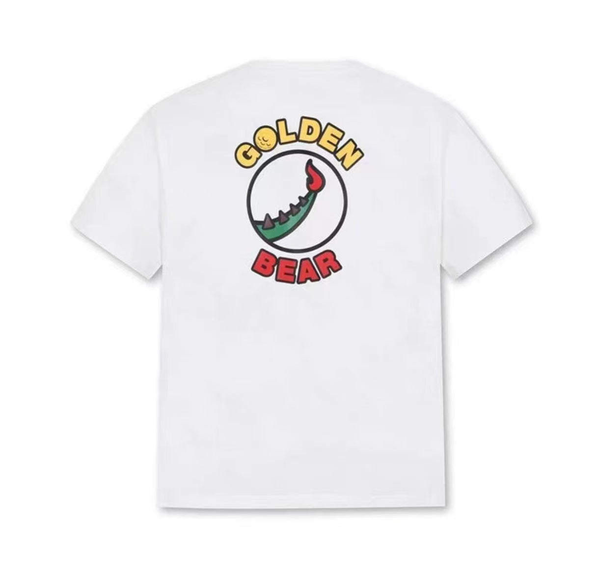 Golden Bear 100%コットン グラフィック ゴルフTシャツ ホワイト 商品背面