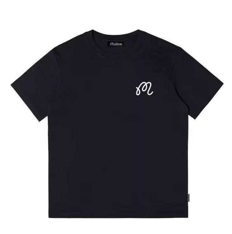 Malbon Golf ユニセックス 通気性 カジュアル アスレチック Tシャツ（ブラック） 正面