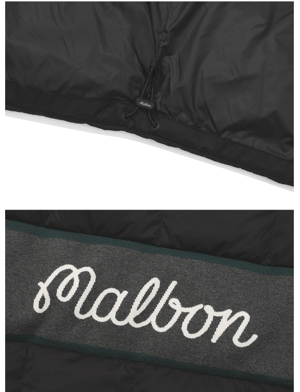 Malbon Golf Men’s Lettering Logo Thermal Down Jacket