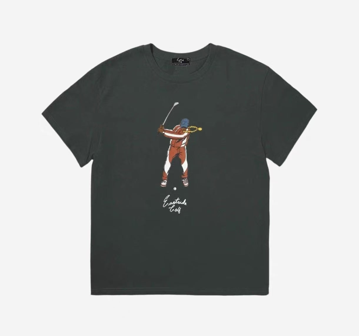 Eastside Golf メンズ アスレチック クルーネック ゴルフTシャツ ダークグレー 商品正面