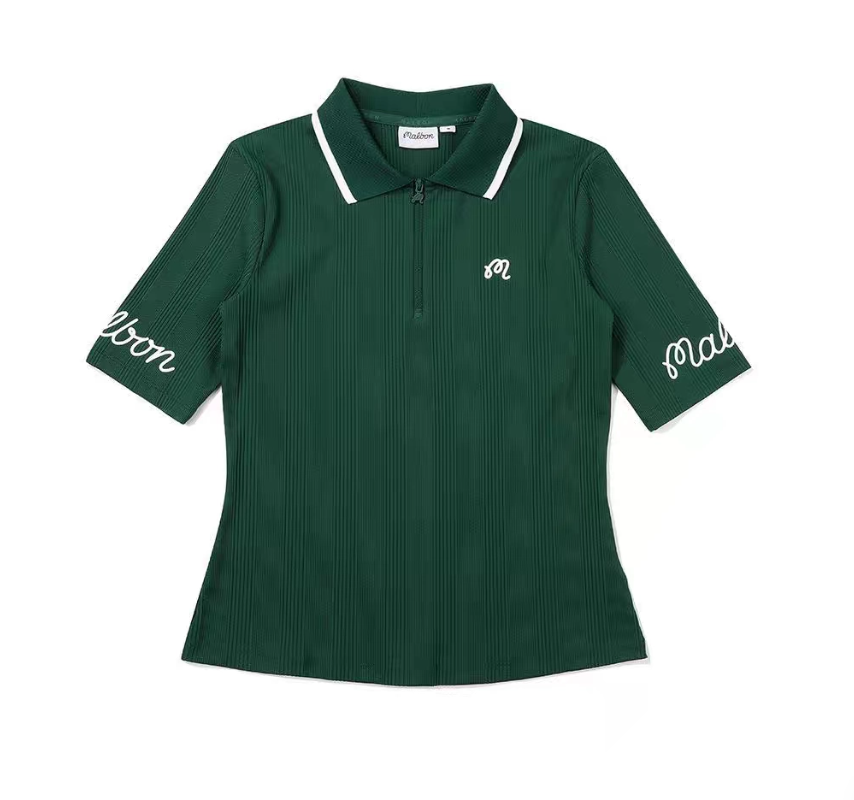 Malbon women's cooling slim fit golf polo in Green - image 7