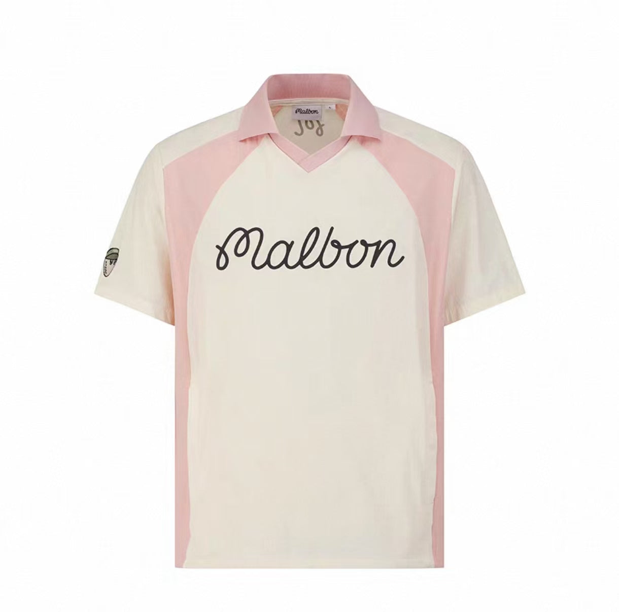 Malbon women's lightweight colour-block golf polo in Pink - image 7