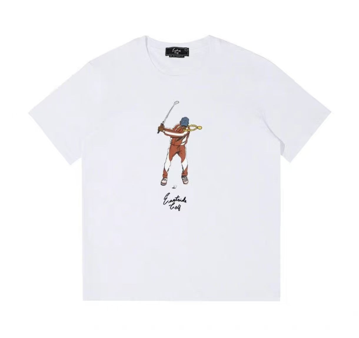 Eastside Golf メンズ アスレチック クルーネック ゴルフTシャツ ホワイト 商品正面
