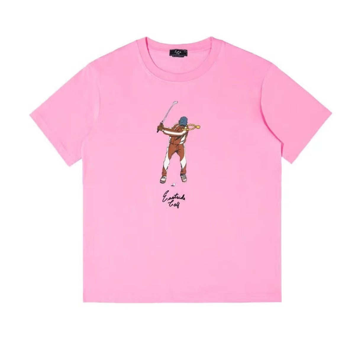 Eastside Golf メンズ アスレチック クルーネック ゴルフTシャツ ピンク 商品正面