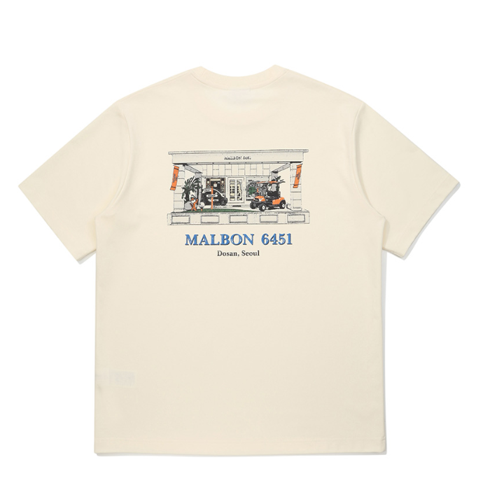 Malbon Dosan 645-1 Tシャツ ベージュ 背面