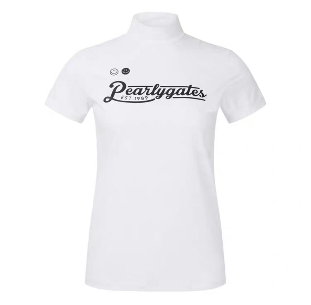 Pearly Gates レディース 速乾 スリム ゴルフシャツ（ホワイト）の商品画像