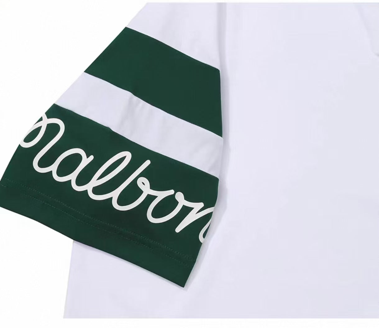 Malbon men's lightweight cooling quick-dry golf polo shirt in White, lifestyle front view