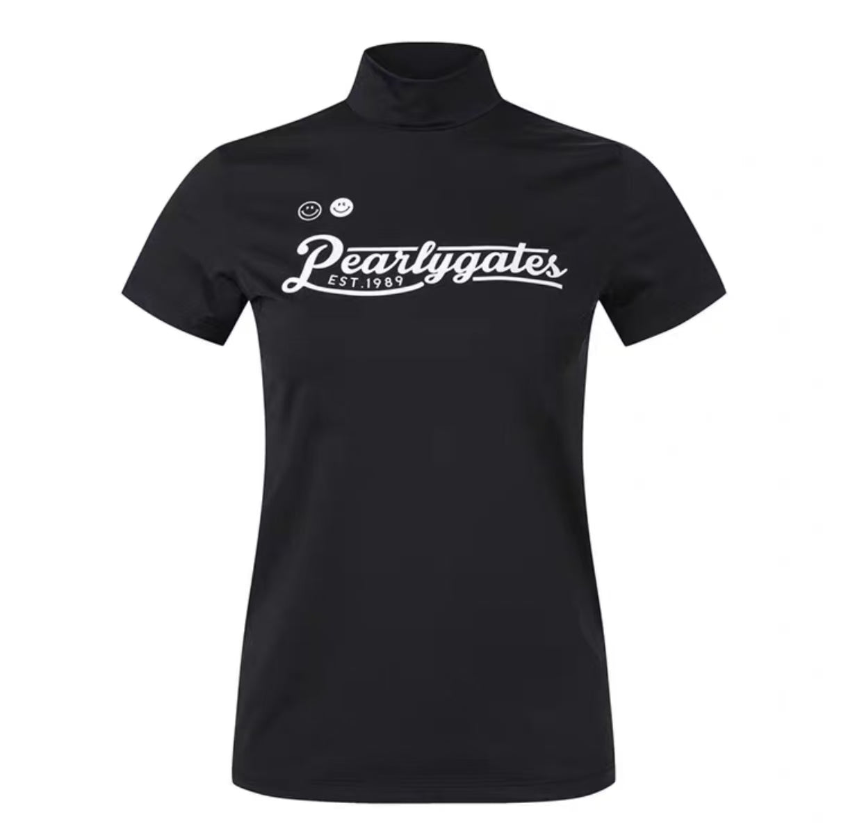 Pearly Gates レディース 速乾 スリム ゴルフシャツ（ブラック）の商品画像
