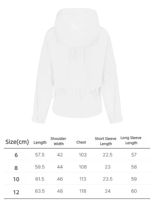 Malbon women's slim-fit UV-protection breathable hoodie size chart for Beige