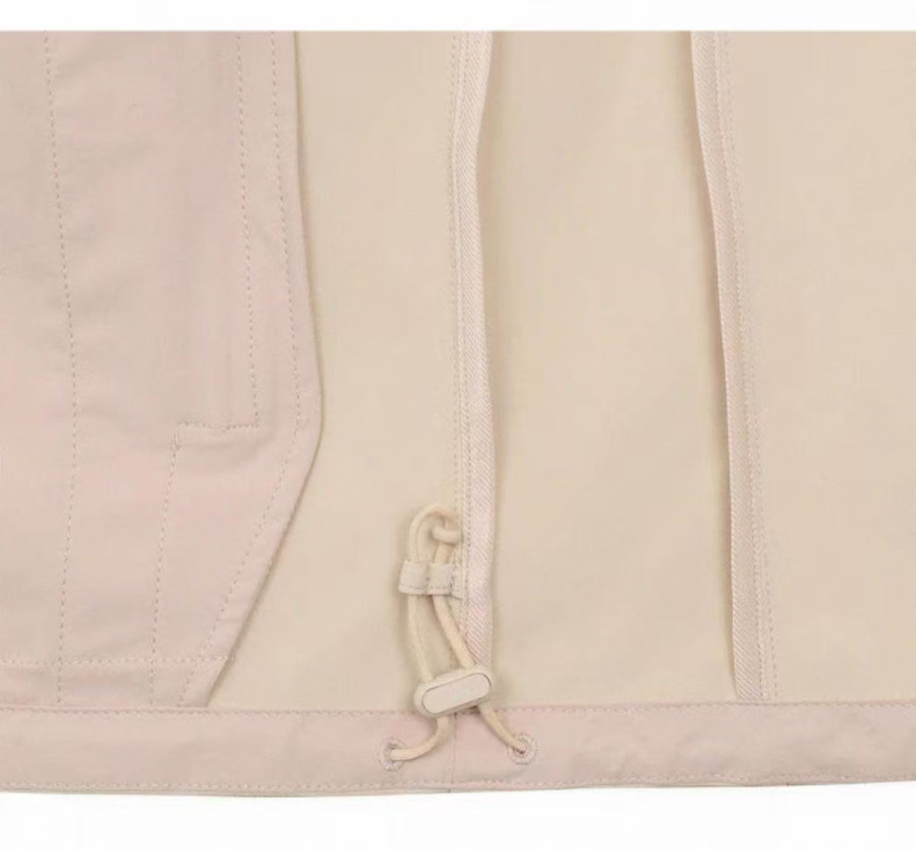 Malbon Golf Women’s Quick-Dry Stand 襟 スポーツトップ ホワイト hem and zip ディテール