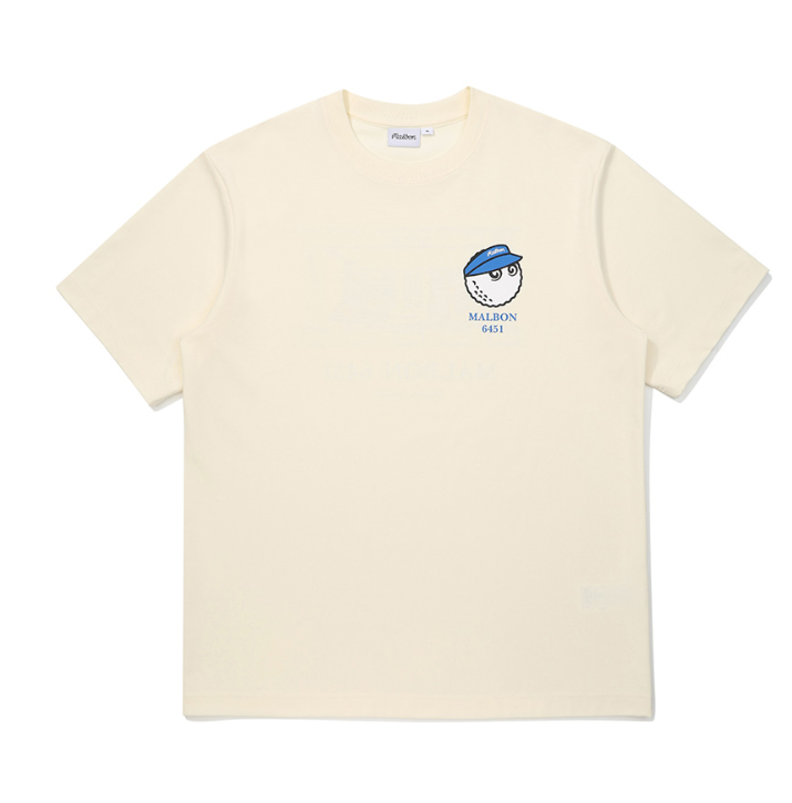 Malbon Dosan 645-1 Tシャツ ベージュ 前面