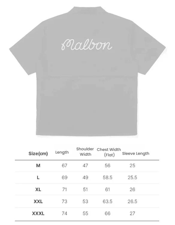 Malbon Men Golf Polo Shirt Breathable Quick Dry Tee 2025 Black size chart