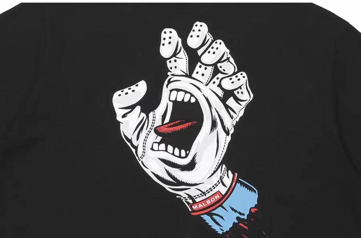 Malbon クイックドライ グラフィックTシャツ ブラック 背面グラフィック ディテール