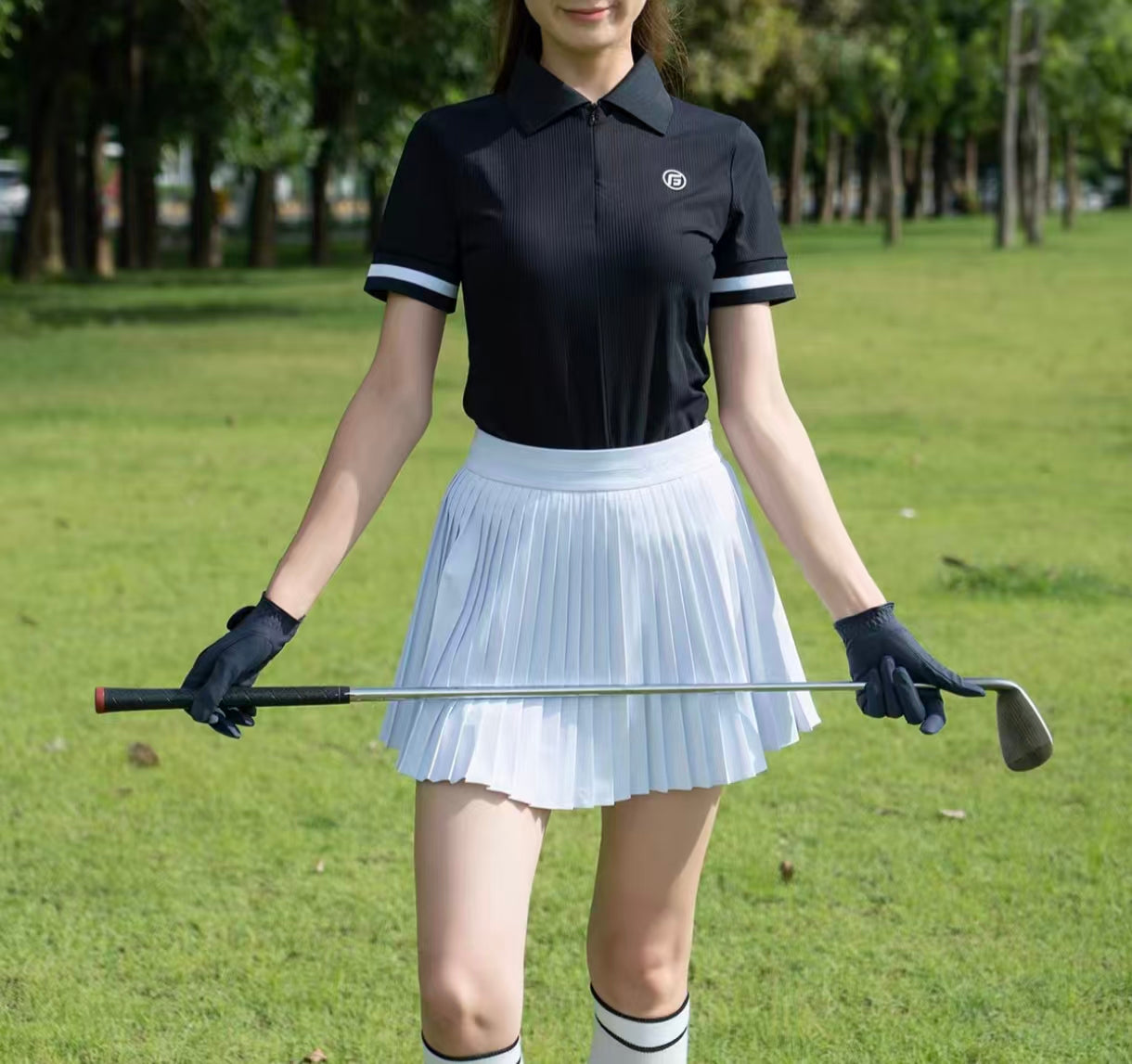 Women’s Quick-Dry Stretch Golf Tennis Pleated Skirt Set - product view