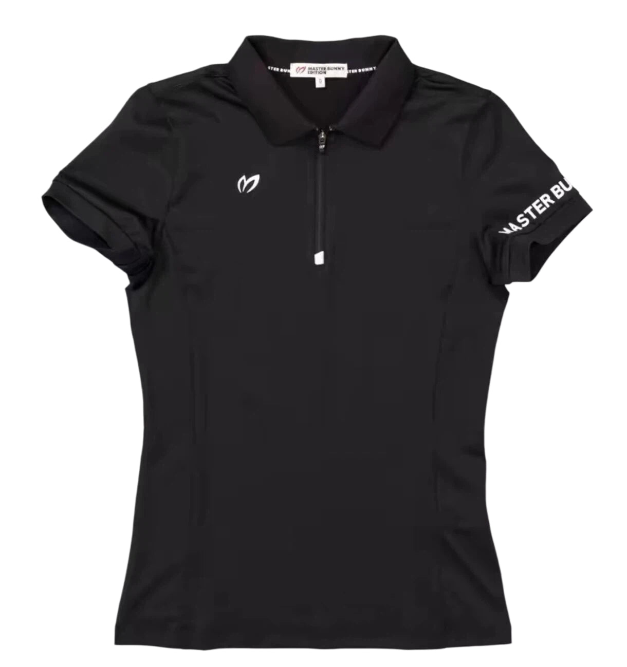 レディース 速乾 ジップ スリム ゴルフシャツ（ブラック）の商品画像