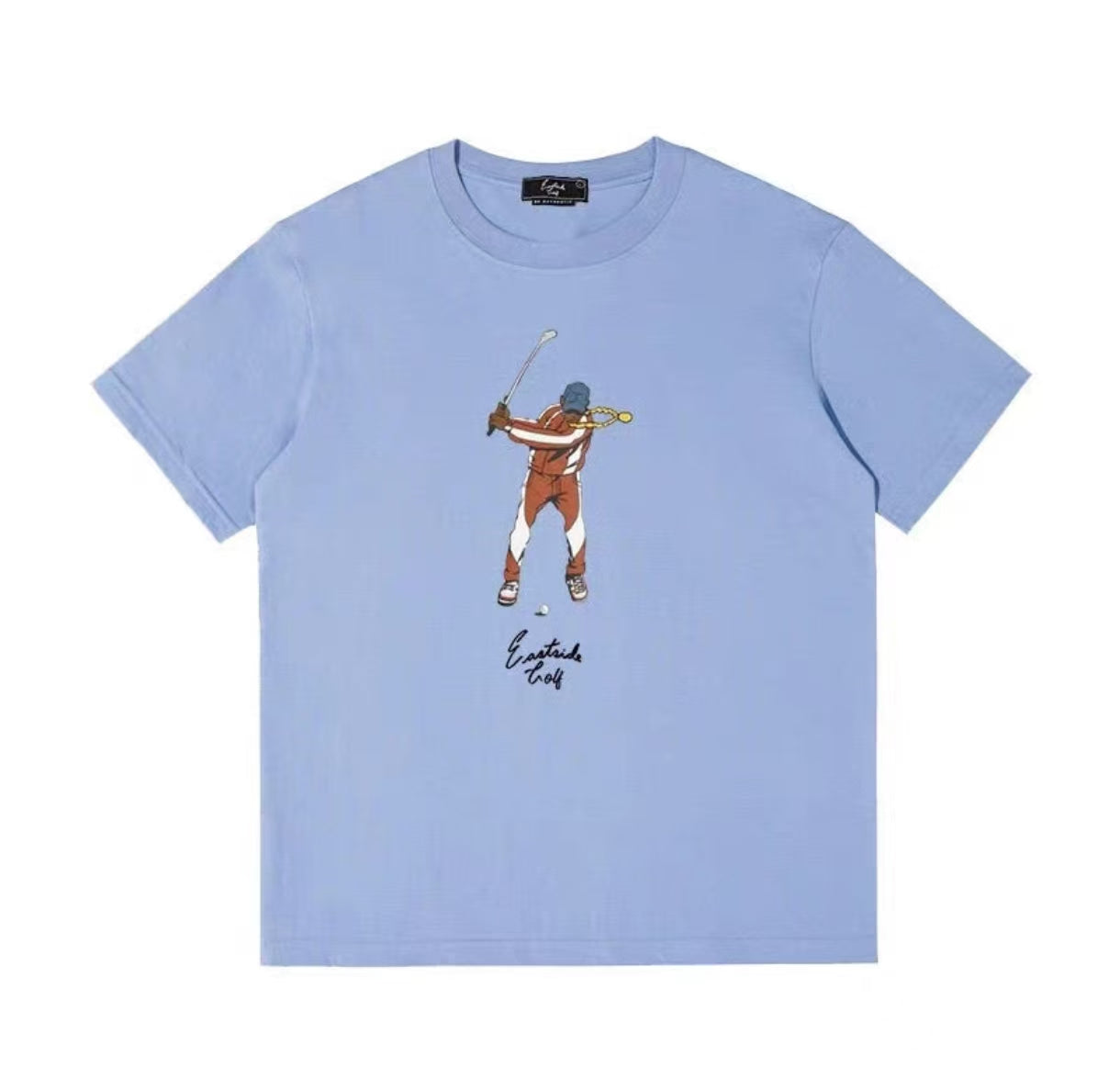 Eastside Golf メンズ アスレチック クルーネック ゴルフTシャツ ブルー 商品正面
