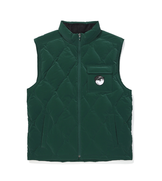 Malbon Golf Men’s Lettering Logo Insulated Polo Collar Vest