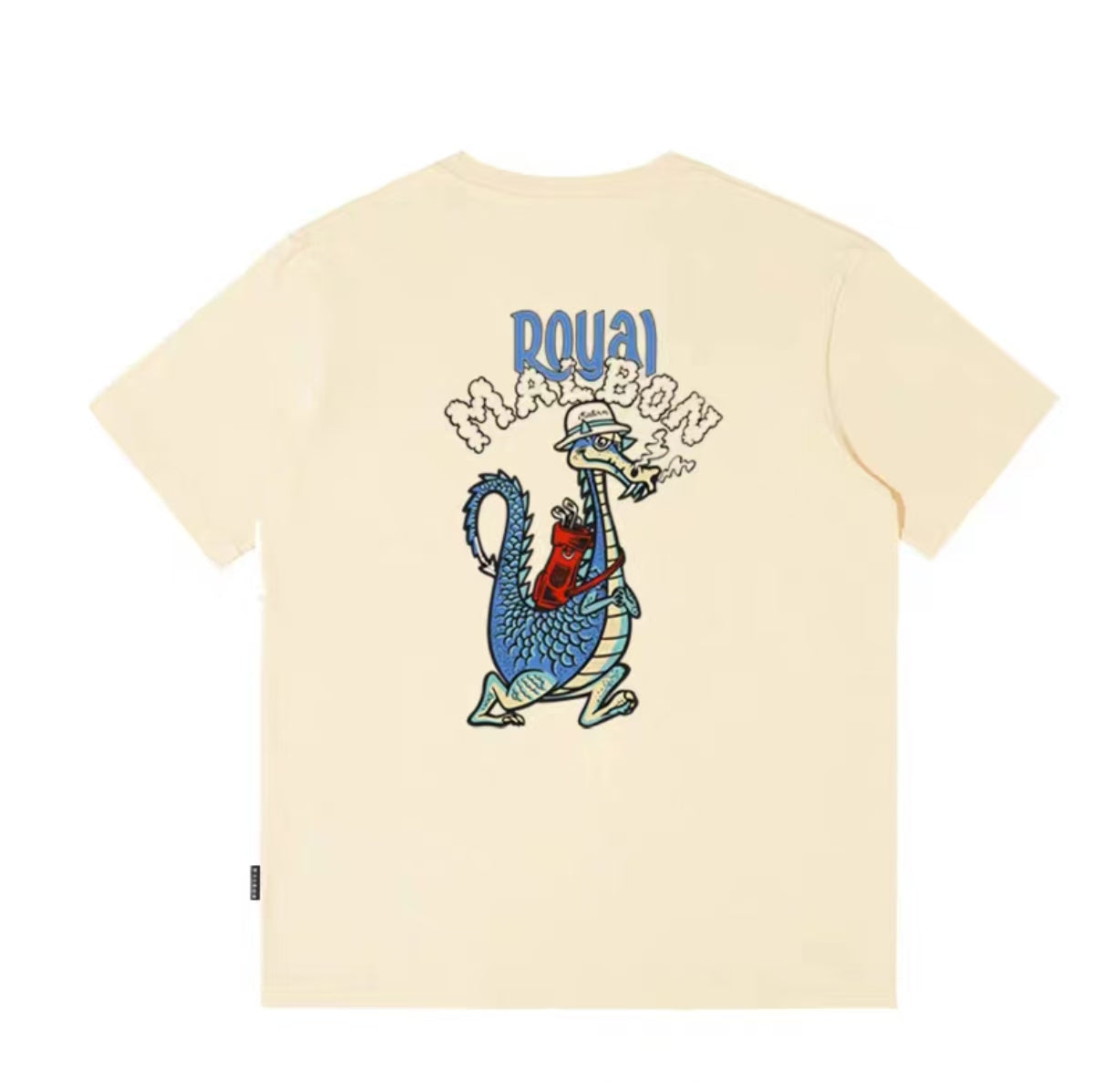 Malbon ドラゴン Tシャツ ベージュ 背面