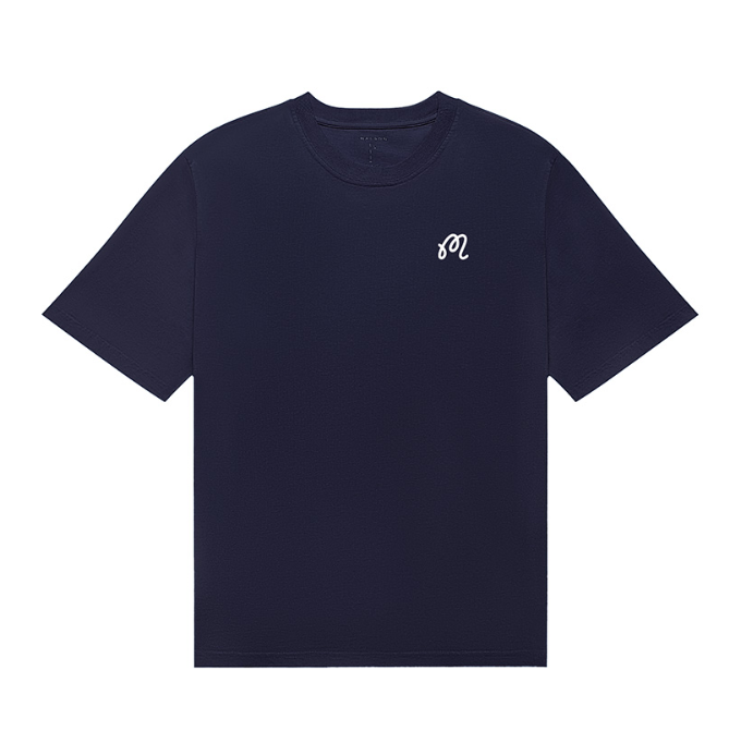Malbon バミューダ オリジンズ グラフィックTシャツ ネイビー 前面