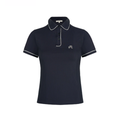 Malbon Anna Polo Black women's golf polo front view