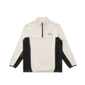Malbon Contrast Quarter Zip Pullover White quarter zip golf pullover front view
