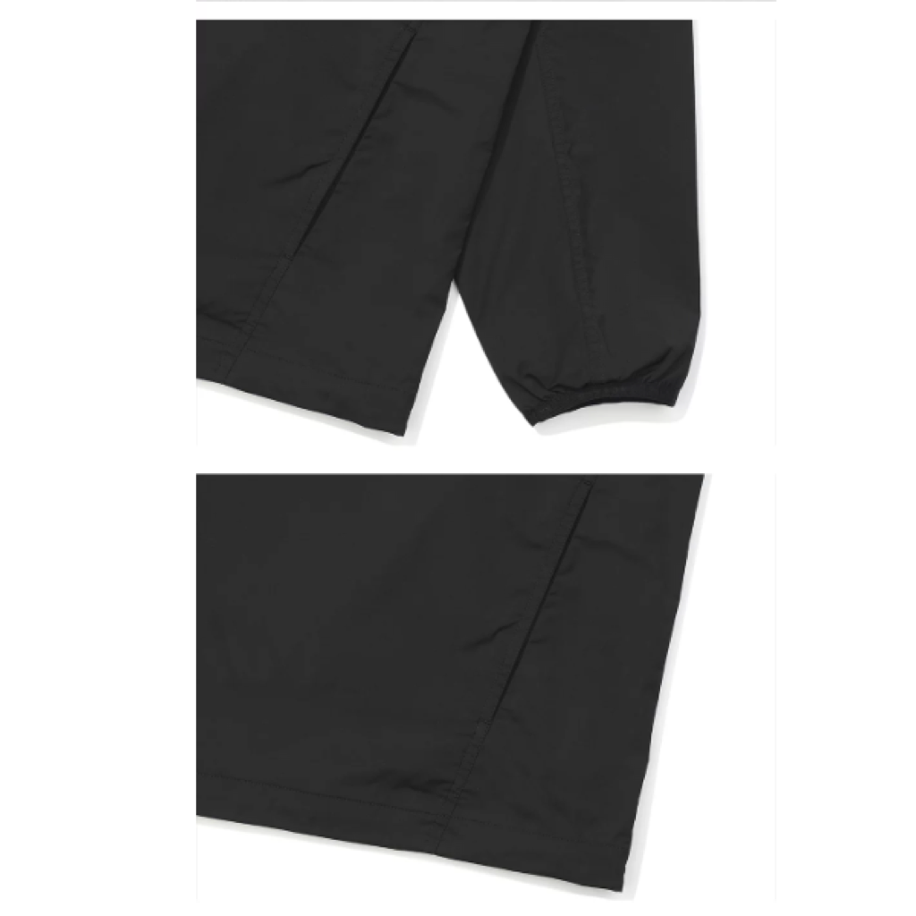 Malbon Lightweight Stretch Windproof Pullover Black windproof golf pullover detail view
