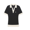 Malbon Melany Polo Black women's golf polo front view