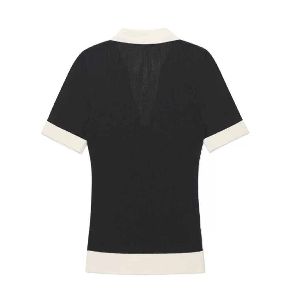 Malbon Melany Polo Black women's golf polo back view